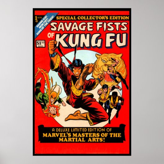 Comic No 1 Eerste editie - Savage Fists of Kung Fu Poster (Voorkant)