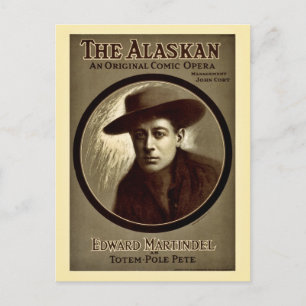 Comic opera The Alaskan musical poster Briefkaart