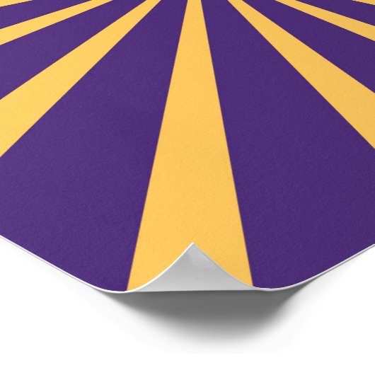 Comic Paars and Yellow Striped Poster (Hoek)