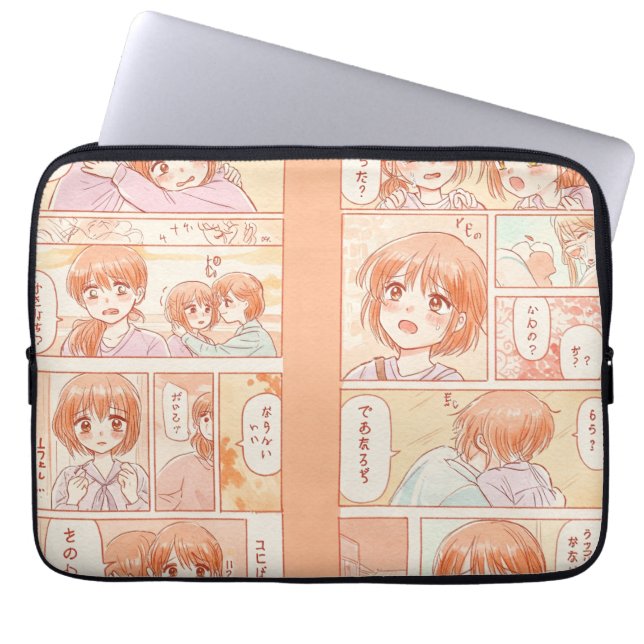 Comic Page, Manga beroemd gemaakt door Natasha Us Laptop Sleeve (Voorkant)
