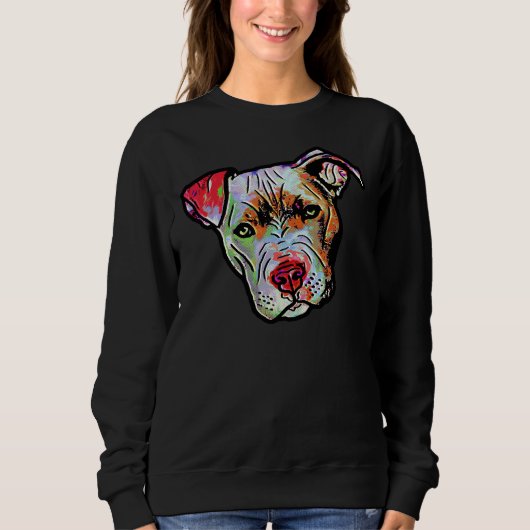 Comic Painted Pitbull 1 Trui (Voorkant)
