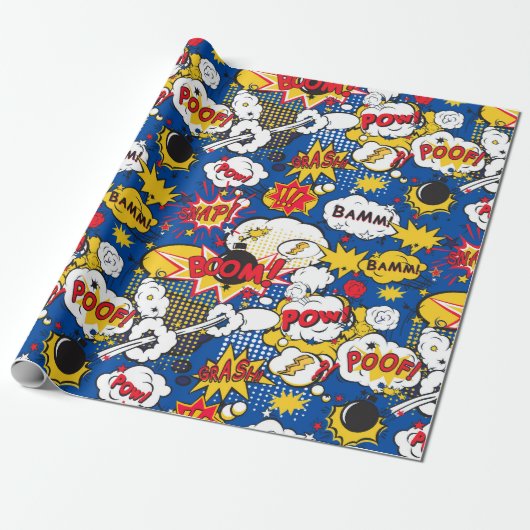 Comic Pattern Cadeaupapier (Uitgerold)