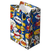 Comic Pattern Gift Bag Medium Cadeauzakje (Voorkant Gekanteld)