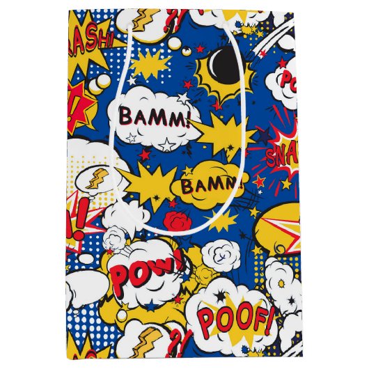 Comic Pattern Gift Bag Medium Cadeauzakje (Voorkant)