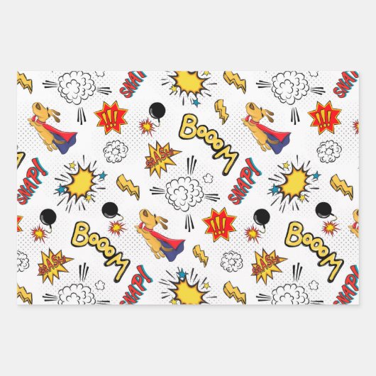 Comic Pattern Inpakpapier Vel (Voorkant 2)