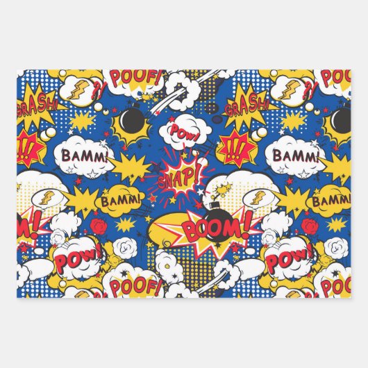 Comic Pattern Inpakpapier Vel (Voorkant)