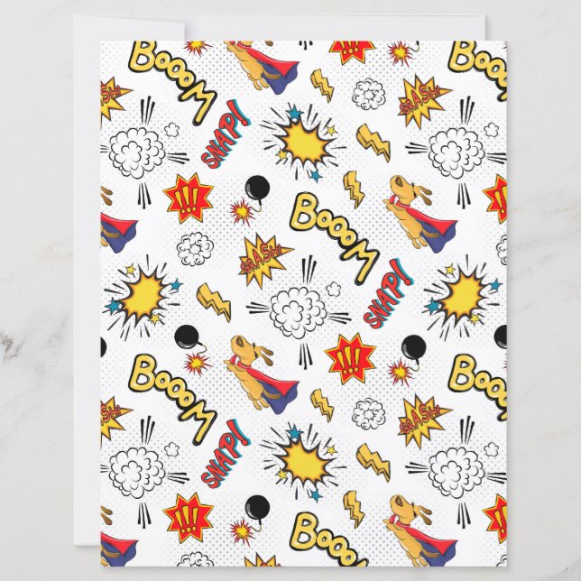 Comic Pattern papiervellen  (Voorkant)
