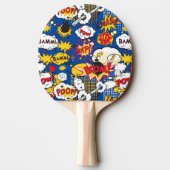 Comic Pattern Ping Pong Paddle Tafeltennisbatje (Achterkant)