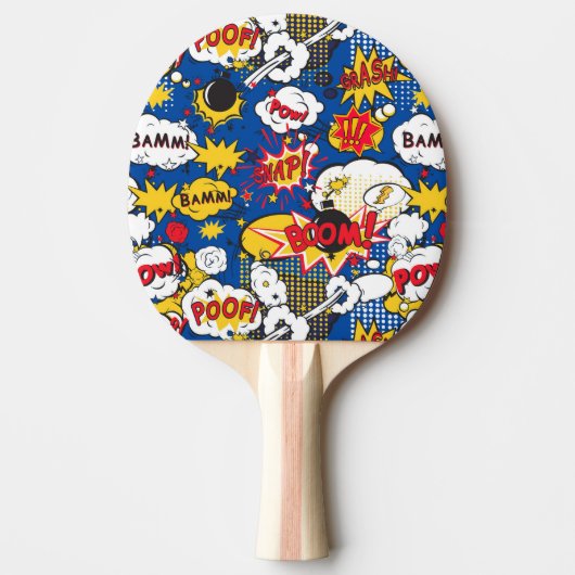 Comic Pattern Ping Pong Paddle Tafeltennisbatje (Voorkant)