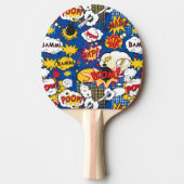 Comic Pattern Pingpongpaddle Tafeltennisbatje (Voorkant)