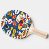 Comic Pattern Pingpongpaddle Tafeltennisbatje (Zijkant)