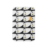 Comic Penguin: zwart wit  Badmat (Voorkant Verticaal)