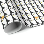 Comic Penguin: zwart wit  Cadeaupapier (Rol Hoek)