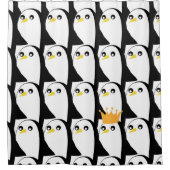 Comic Penguin: zwart wit Douchegordijn (Voorkant)