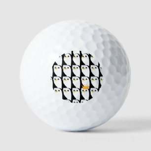 Comic Penguin: zwart wit Golfballen