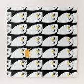 Comic Penguin: zwart wit Legpuzzel (Horizontaal)