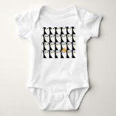 Comic Penguin: zwart wit Romper (Voorkant)