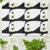 Comic Penguin: zwart wit Theedoek (Gevouwen)
