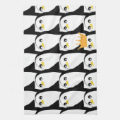 Comic Penguin: zwart wit Theedoek (Verticaal)