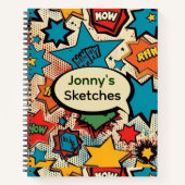 Comic Personalized Sketch  Notitieboek (Voorkant)