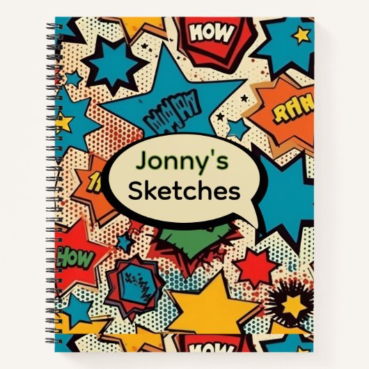 Comic Personalized Sketch Notitieboek (Voorkant)