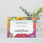 Comic Pop Art 💥🎨 Bruiloftsgraffiti Maid of Honor (Staand voorkant)