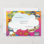 Comic Pop Art 💥🎨 Bruiloftsgraffiti Maid of Honor (Achterkant)