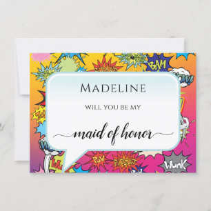 Comic Pop Art 💥🎨 Bruiloftsgraffiti Maid of Honor