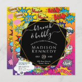 Comic Pop Art 💥🎨 brunch Trouwdouche Kaart (Voorkant / Achterkant)