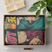 Comic Pop Art Decoupage Paper Love Strength Hope  Tissuepapier (Geschenk)