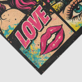 Comic Pop Art Decoupage Paper Love Strength Hope  Tissuepapier (Detail)