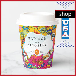 Comic Pop Art 💥🎨 Huwelijksgraffiti Papieren Bekers