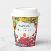 Comic Pop Art 💥🎨 Huwelijksgraffiti Papieren Bekers (Voorkant)