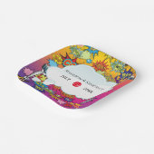 Comic Pop Art 💥🎨 Huwelijksgraffiti Papieren Bordje (Gebogen)