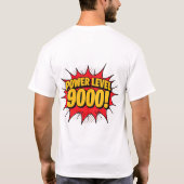 Comic pop art: ‘POWER LEVEL 9000!’ — explosive tex T-shirt (Achterkant)