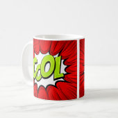 Comic Pop Art Red Green COOL Novelty Funny Koffiemok (Voorkant links)