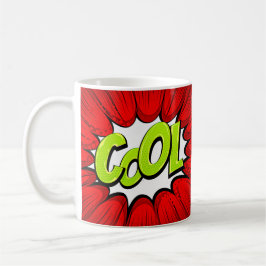 Comic Pop Art Red Green COOL Novelty Funny Koffiemok