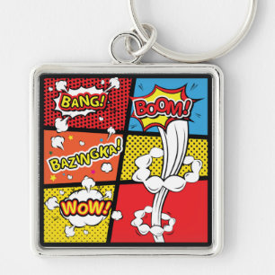 Comic pop art sleutelhanger