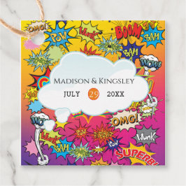 Comic Pop Art Speech Bubble Retro Bedankjes Labels