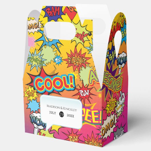 Comic Pop Art 💥🎨 Speech Bubble Retro Graffiti Bedankdoosjes (Geopend)