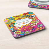 Comic Pop Art 💥🎨 Speech Bubble Wedding Graffiti Bier Onderzetter (Linkerzijde)