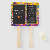 Comic Pop Art Speech Bubble Wedding Hand Fan Handwaaier (Voorkant en achterkant)