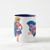 Comic Pop Art Super Moeder in een Cape Mok (Midden)