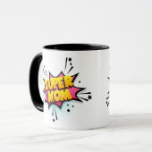 Comic Pop Art Super Moeder Mok (Voorkant links)