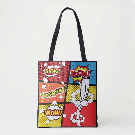 Comic pop art tote bag (Voorkant)