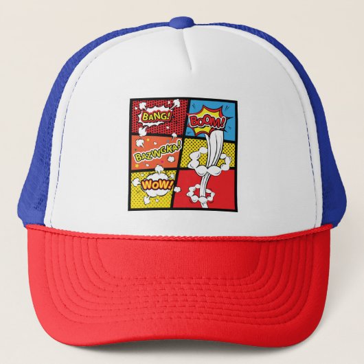 Comic pop art trucker pet (Voorkant)