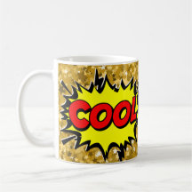 Comic Pop Art Yellow Red COOL Novelty Funny Coffee