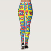 Comic Pow Boom Bang Zap Patroon Gift Cute Summer Leggings (Achterkant)