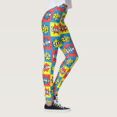 Comic Pow Boom Bang Zap Patroon Gift Cute Summer Leggings (Rechts)