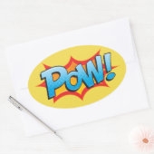Comic Pow. Ovale Sticker (Envelop)
